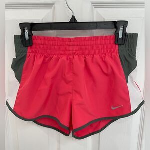 Nike Pro Dri-Fit Tempo Pink Gray White Lined Running Shorts Women’s Size S